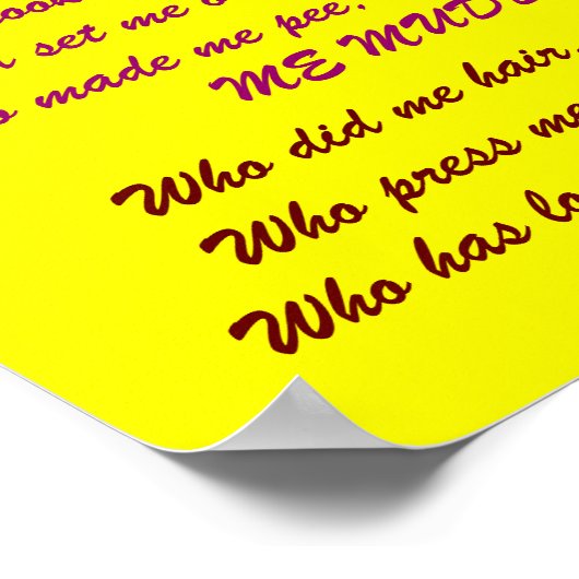 ME MUDDER gedicht poster (Hoek)