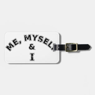 Me Myself And I Typografie Bagagelabel