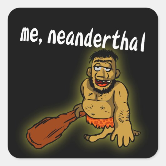 Me Neanderthaler Sticker (Voorkant)