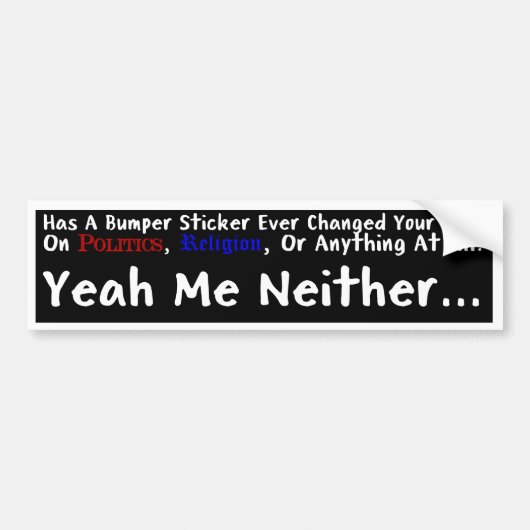Me Niether Bumperstickers (Voorkant)