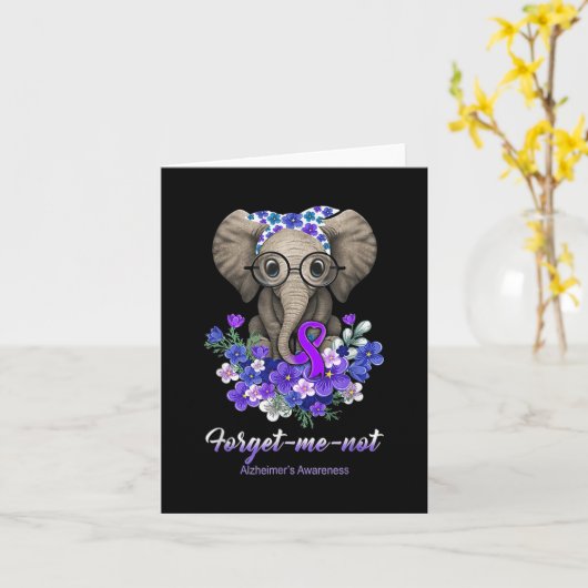 Me Not Elephant Flowers Alzheimerheimer Brain Awar Kaart (Gele Bloem)