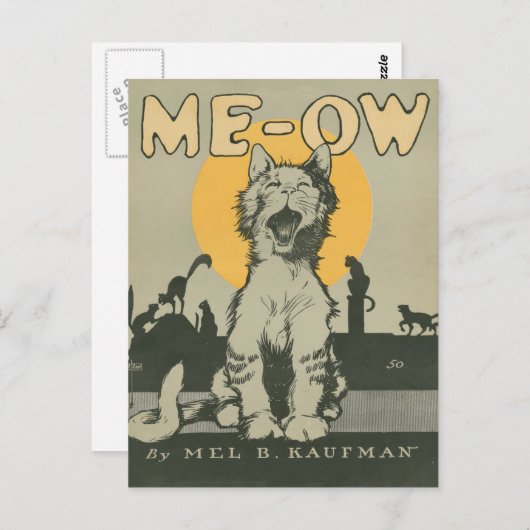 Me-ow Briefkaart (Voorkant / Achterkant)