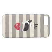 Me plus Border Collie equal Love Cute Phone Case (Achterkant (Horizontaal))