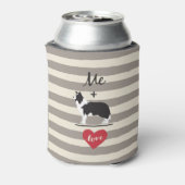 Me plus Border Collie gelijk Liefde Koelbox Blikjeskoeler (Blikje Achterkant)
