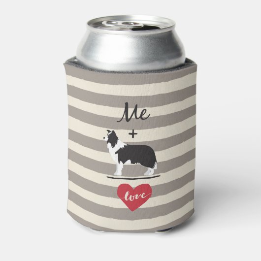 Me plus Border Collie gelijk Liefde Koelbox Blikjeskoeler (Blikje Achterkant)
