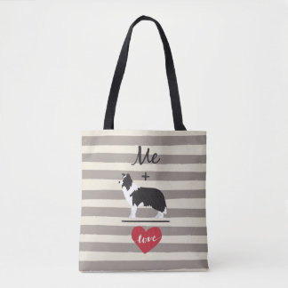 Me plus Border Collie gelijk liefde Schattige Tas