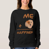 Me Plus Dog Equals Happiness Cute Dog Lover Trui (Voorkant)