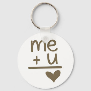 Me Plus U staat gelijk aan Love Doodle Sleutelhang Sleutelhanger