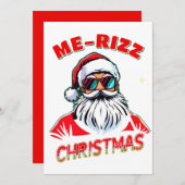  Me-Rizz Christmas gen Alpha meme funny Feestdagenkaart (Voorkant / Achterkant)