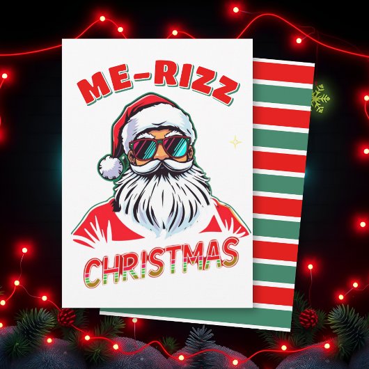Me-Rizz Christmas gen Alpha meme humor Christmas  Feestdagenkaart