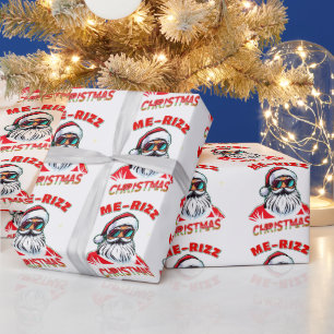Me-Rizz Kerst gen Alpha meme grappig Cadeaupapier