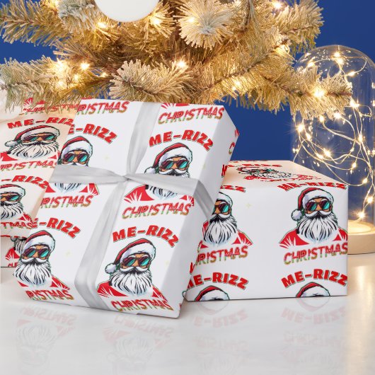 Me-Rizz Kerst gen Alpha meme grappig Cadeaupapier (Feestdagen)