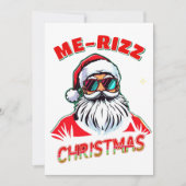 Me-Rizz Kerstmis gen Alpha meme grappig Feestdagenkaart (Voorkant)