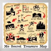 ME SECRET TREASURE MAP POSTER (Voorkant)