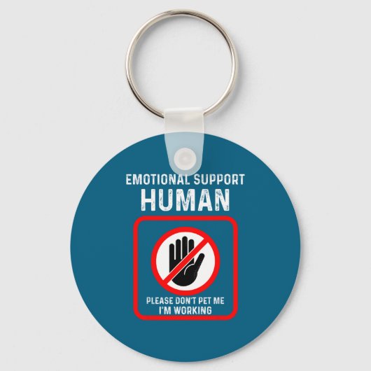 Me Shirt Emotional Support Human Halloween Costume Sleutelhanger (Voorkant)