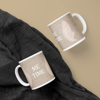 Me Time Branch lijntekening abstract Boho Minimal Koffiemok