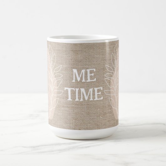 Me Time Branch lijntekening abstract Boho Minimal Koffiemok (Center)