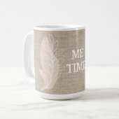 Me Time Branch lijntekening abstract Boho Minimal Koffiemok (Voorkant links)