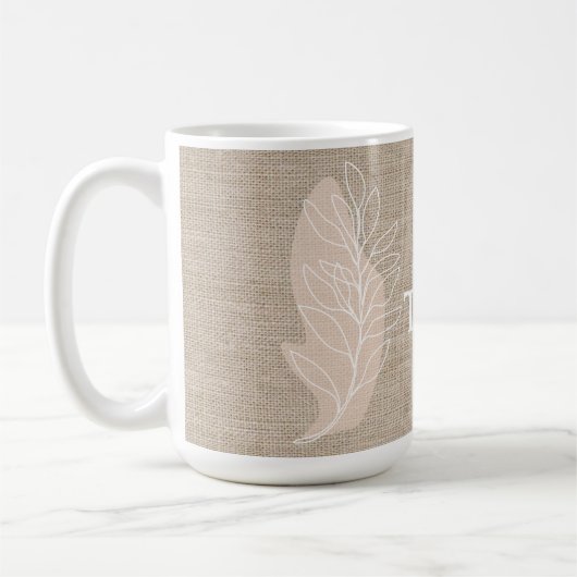 Me Time Branch lijntekening abstract Boho Minimal Koffiemok (Links)