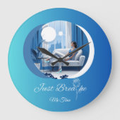 Me-Time Gewoon Ademhalen Blauw Grote Klok (Voorkant)