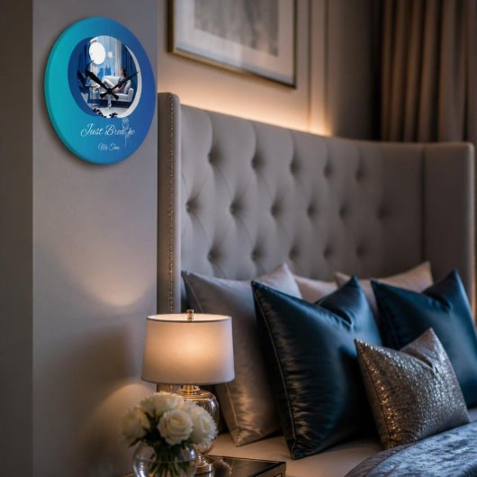 Me-Time Gewoon Ademhalen Blauw Grote Klok