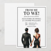 ME TO WE | Koppel Bruiloftsfeest Kaart (Voorkant / Achterkant)