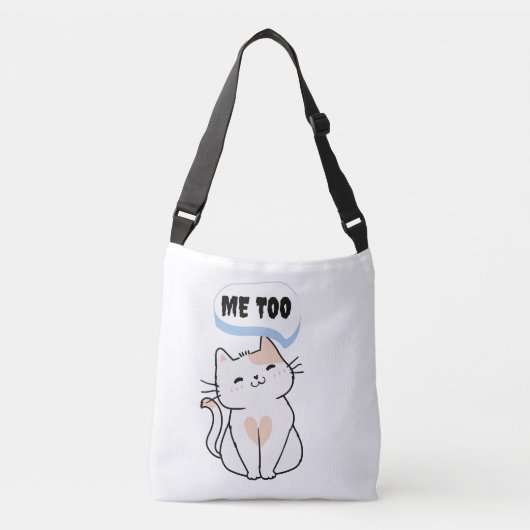 Me Too Funny Cat Canvas tas (Voorkant)