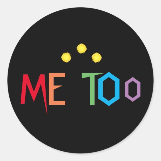 ME TOO in Rainbow Colors Stickers (Voorkant)