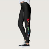 ME TOO in Regenboogkleuren Zwarte Leggings (Links)