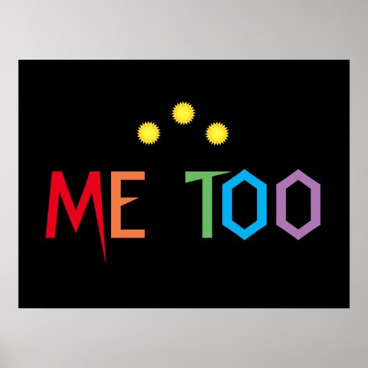 ME TOO kleurrijk regenboogPoster Poster (Voorkant)