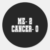 ME Twee Kanker 0 Tweemaal Tijd Overlevende Chemo R Ronde Sticker (Voorkant)