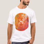 me Verfijnde aanpasbare tekst oranje mandala T-shirt (Voorkant)
