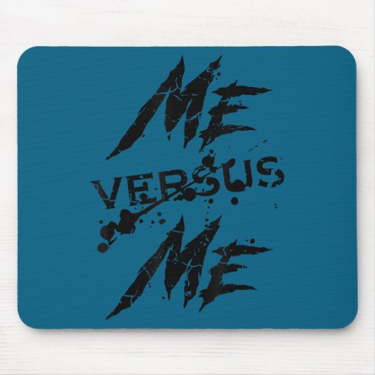 Me Vs Versus Me Motivational Insrational Gym Lover Muismat (Voorkant)