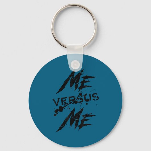 Me Vs Versus Me Motivational Insrational Gym Lover Sleutelhanger (Voorkant)