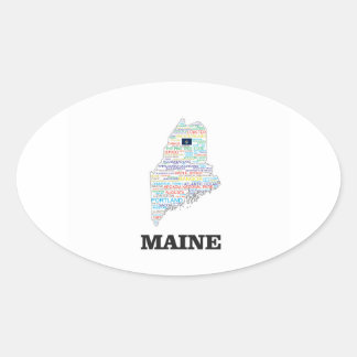 ME WORD STATE OVALE STICKER