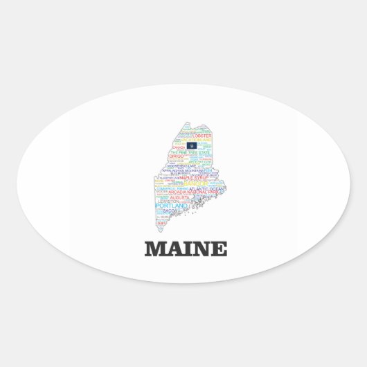 ME WORD STATE OVALE STICKER (Voorkant)