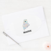 ME WORD STATE OVALE STICKER (Envelop)