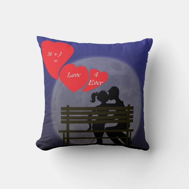 "Me + You 4 Ever" in het Moonlight Sierkussen (Voorkant)