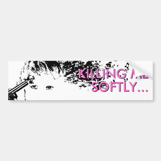 me zacht doden bumpersticker (Voorkant)