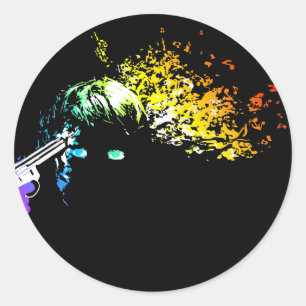 me zacht doden ronde sticker