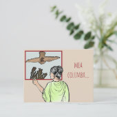 mea columba (mijn duif) briefkaart (Staand voorkant)