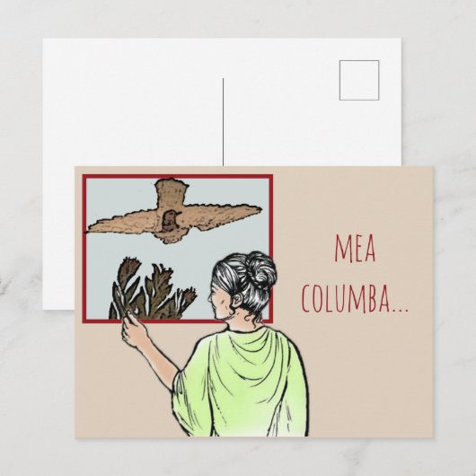 mea columba (mijn duif) briefkaart (Voorkant / Achterkant)