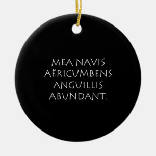 Mea navis aëricumbens anguillis overvloedig keramisch ornament