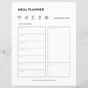 Meaal Planner Familie maalt Weekse Menu Organisato