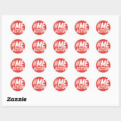 #MEAction Rode Logo Klassieke Ronde Stickers (Vel)