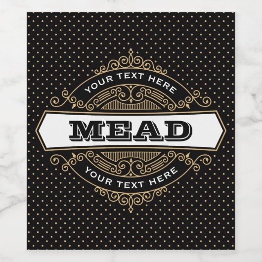 Mead  badge label wijn etiket (Enkel label)