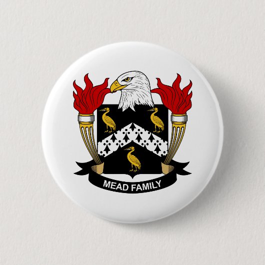 Mead Family Crest Ronde Button 5,7 Cm (Voorkant)