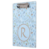 Mead Flowers Blue Monogramed Klembord (Links)