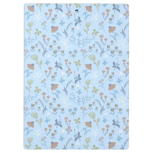 Mead Flowers Blue Monogramed Klembord (Achterkant)