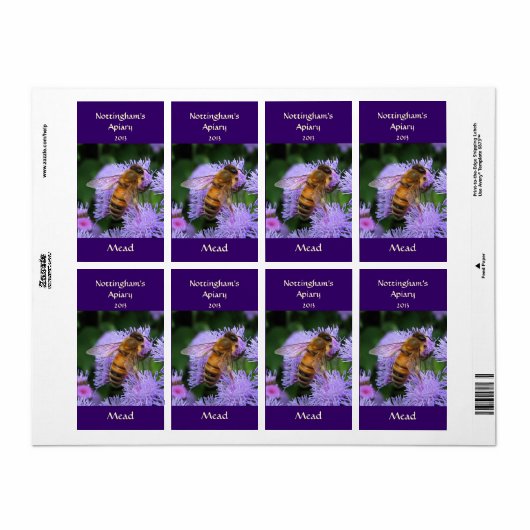 Mead Honeywine Label (Full Sheet)